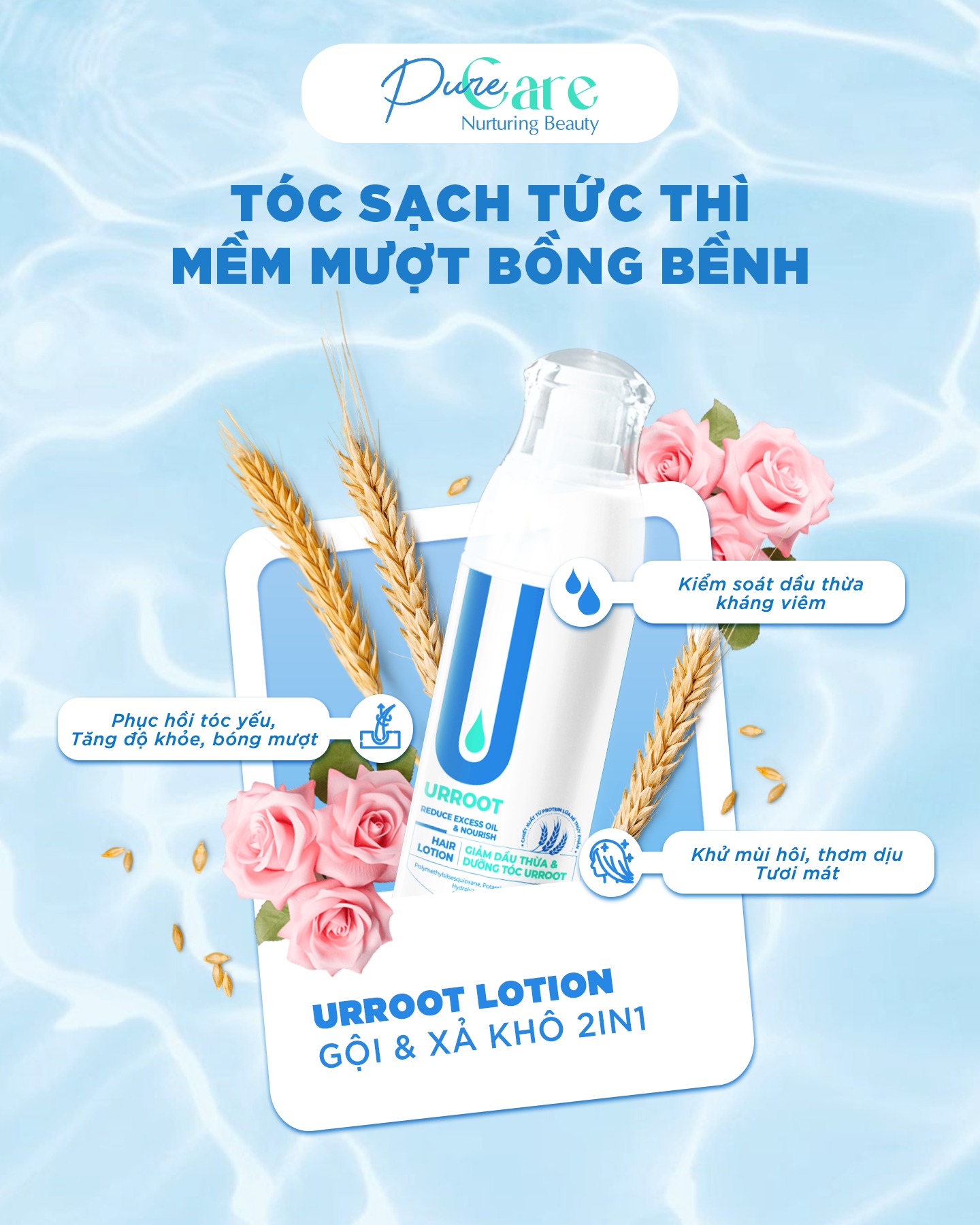 💧 URROOT HAIR LOTION – 2in1 GỘI & XẢ KHÔ 💧
👉 Tóc sạch tức thì – mềm mượt bồng bềnh
Bạn nghĩ chỉ có "dầu" gội khô mới giúp tóc hết bết?
Urroot mang đến nhiều hơn thế!
🌿 2 trong 1: Vừa làm sạch dầu thừa như gội khô, vừa nuôi dưỡng như xả khô.
✨ Thành phần vượt trội:
🛡 Protein Lúa Mì thủy phân → Phục hồi tóc mỏng, giảm gãy rụng, làm tóc dày và bóng khỏe.
🛡 Potassium Azeloyl Diglycinate (PAD) → Hoạt chất từ dược mỹ phẩm chăm sóc da mụn, nay ứng dụng cho da đầu → giảm dầu thừa, giảm viêm, kiểm soát nhờn.
🛡 Công thức gel lotion siêu mịn → Thấm nhanh, không bết, không vệt trắng, phù hợp mọi loại tóc kể cả tóc nhuộm, tóc tạo kiểu nhiệt.
🛡 Mùi hương phấn hoa hồng dịu nhẹ → Khử mùi, cho cảm giác tươi mới suốt ngày dài.
🛡 Công thức 5 KHÔNG → Không paraben, không sulfate, không phẩm màu, không xà phòng, không chất cấm trong mỹ phẩm.
🌸 Urroot Hair Lotion – Gội & Xả Khô 2in1
Giải pháp đa tác động cho mái tóc dầu bết: Sạch – Thơm – Nuôi dưỡng – Mượt mà ✨
👉 Nàng bận rộn ơi, đã đến lúc “gội + xả” chỉ trong 1 bước!
#Urroot #PureCare #HairLotion #GoiKhoXaKho #2in1